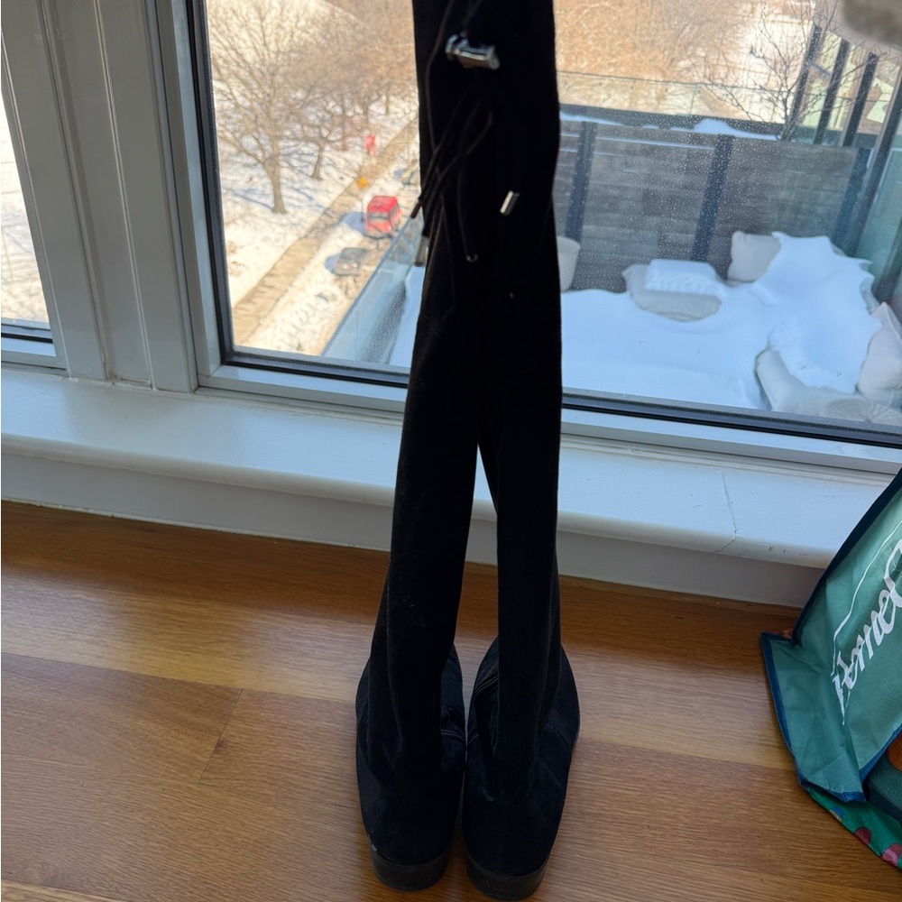 Black Over-the-Knee Suede Boots - Sam Edelman
